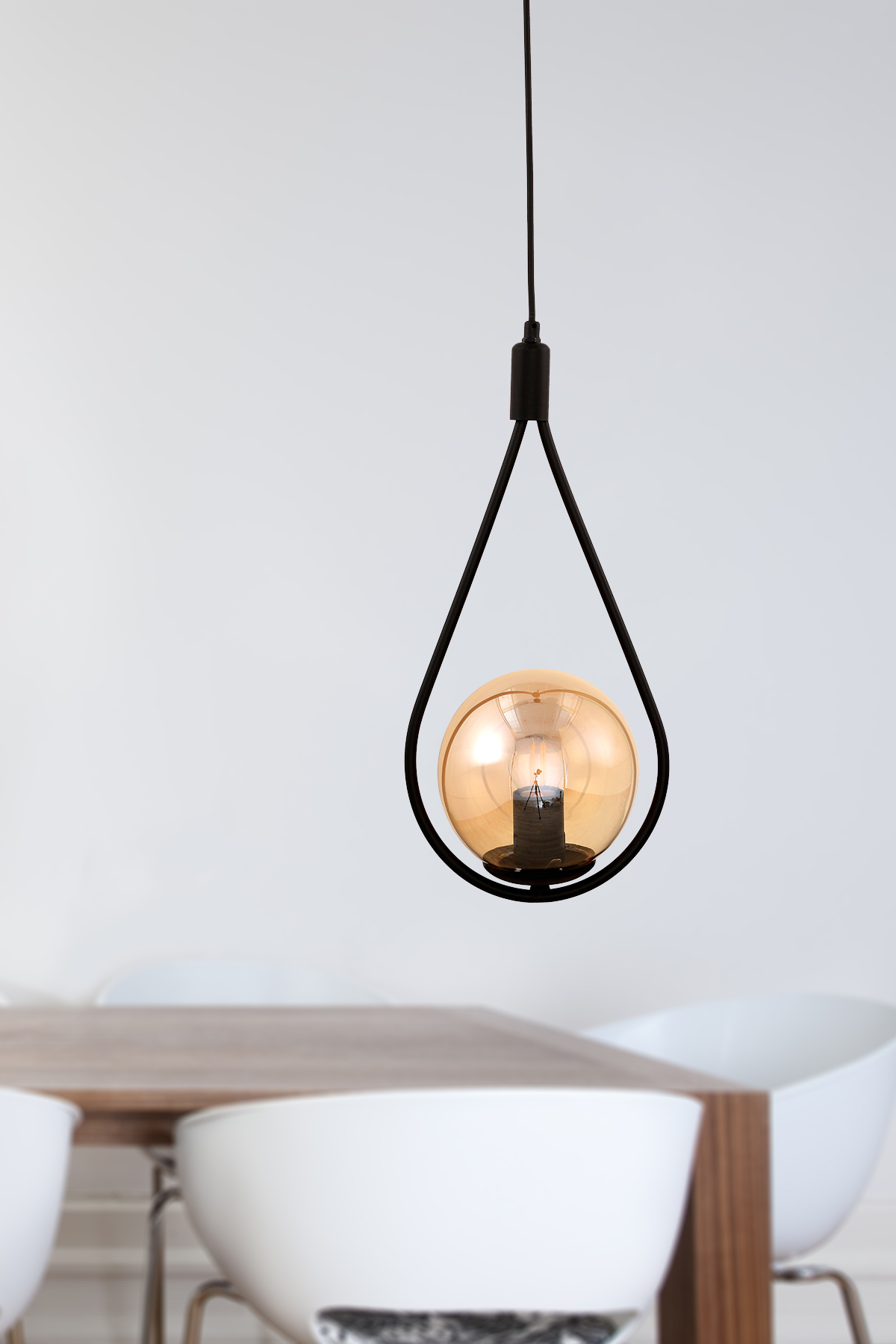 Damla Chandelier Black